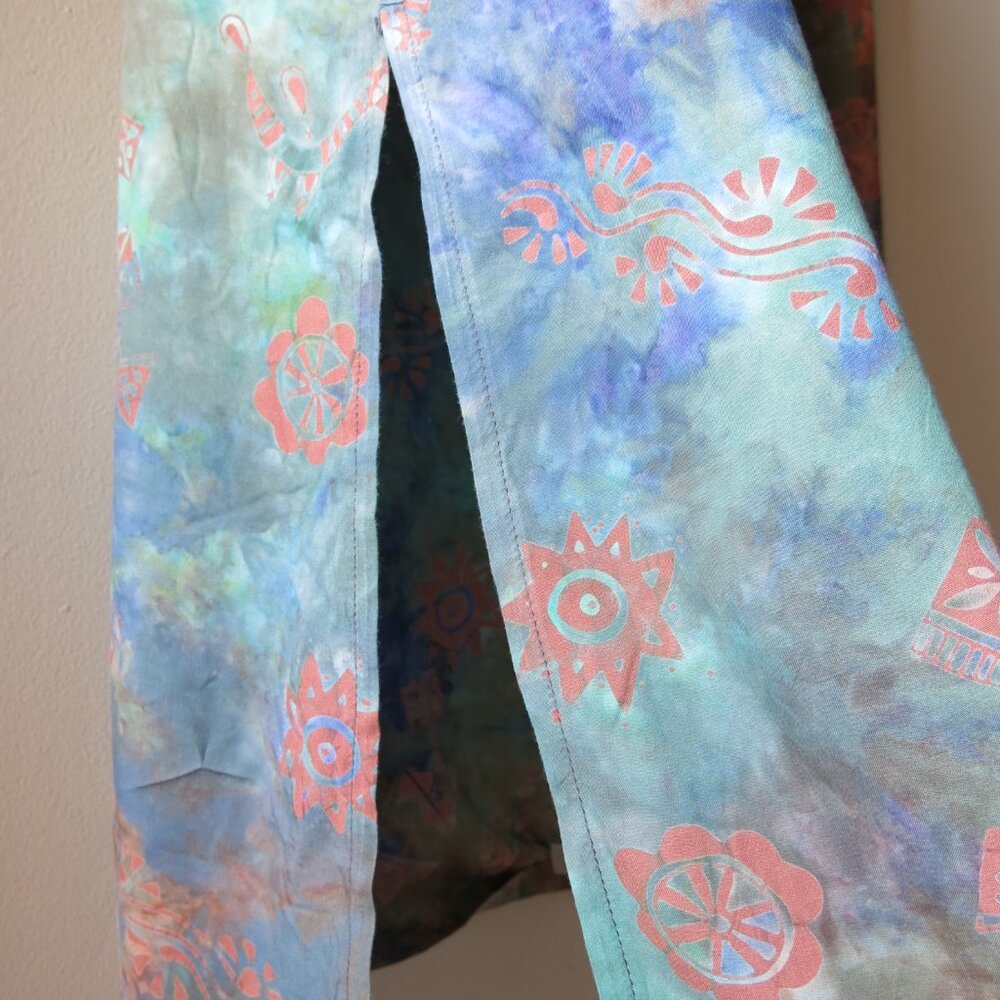 Frivolous by La Blend Hand Made Rayon Maxi Sleeveless Free Spirit Dress Size L - Picture 11 of 11